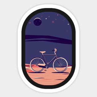 Bicycle on mars Sticker